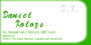 daniel kolozs business card